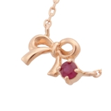 K10 PG リボンモチーフネックレス≪7月 誕生石≫ | Samantha Tiara | 詳細画像1