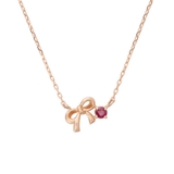 K10 PG | K10 PG リボンモチーフネックレス≪7月 誕生石≫ | Samantha Tiara