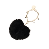 ブラック | ハートファーバッグチャーム | Samantha Thavasa