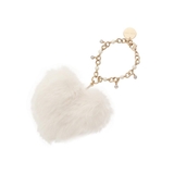 オフホワイト | ハートファーバッグチャーム | Samantha Thavasa