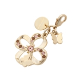 ピンクベージュ | フラワーパピヨンモチーフ ファスナーチャーム | Samantha Thavasa