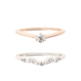 SILVER 多色メッキ | Vライン 2本セットリング | Samantha Tiara