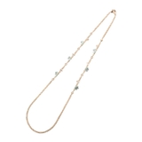 ライトブルー | フラワーモチーフロングチェーン | Samantha Thavasa Petit Choice