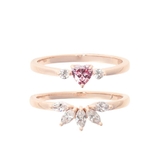 SILVER PGメッキ | ハートリング 2本セットリング | Samantha Tiara