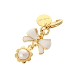 ホワイト | リボンフラワーパール ファスナーチャーム | Samantha Thavasa Petit Choice