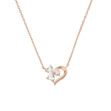 SILVER PGメッキ | ハートクリアストーンネックレス | Samantha Tiara