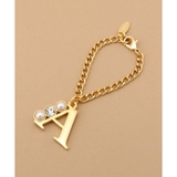 ゴールド | ビジューイニシャル バッグチャーム A | Samantha Thavasa