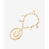 ゴールド | オーバルフラワーイニシャルバッグチャーム(N) | & chouette