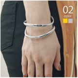 【GOLDY】アレルギー対応 ダブルラインバングル ステンレス 4250450 | SETUP7【WOMEN】 | 詳細画像1 