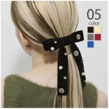 【GOLDY】デコラティブ ベロア リボン バレッタ 6241103 | SETUP7【WOMEN】 | 詳細画像1 