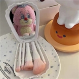 ホワイト | 貝殻ケース付きカラーメイクブラシセット韓国 メイク 化粧 | Sibra