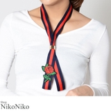 冬新作 ローズ刺繍ロングチョーカー ma | ShopNikoNiko | 詳細画像1 