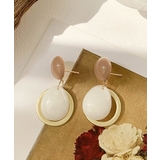 ベージュ | 石モチーフピアス ma 小物 | ShopNikoNiko