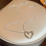 シルバー | ハート型ネックレス チェーンチョーカー ゴールド | shoppinggo