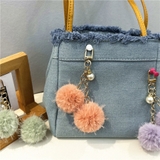 オレンジ | ポンポン ファーチャーム ふわふわ | shoppinggo