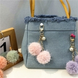 ピンク | ポンポン ファーチャーム ふわふわ | shoppinggo