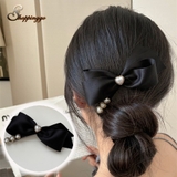 リボンバレッタ パールヘアクリップ ヘアアクセ | shoppinggo | 詳細画像1 