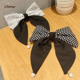 リボンバレッタ パールヘアクリップ 清楚 | shoppinggo | 詳細画像1