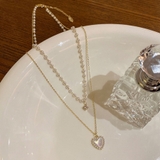 パールネックレス 2連チェーン チョーカー ネックレス チェーンチョーカー | shoppinggo | 詳細画像5