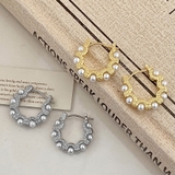 フープピアス リングピアス パール | shoppinggo | 詳細画像3 