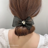 ブラック | お団子ヘア 蝶結び ヘアアレンジ | shoppinggo