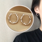 シルバー | リングピアス フープピアス 小振りピアスリング ファッションピアス おしゃれ  | shoppinggo