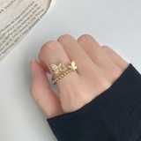 ゴールド | 指輪 蝶々デザイン オープンリング | shoppinggo