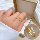 ゴールド | 指輪 花デザイン オープンリング | shoppinggo