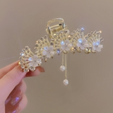 ヘアクリップ はなバレッタ ゆらゆらチェーン付き | shoppinggo | 詳細画像3 