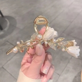 ゴールド | ヘアクリップ はな 髪留め | shoppinggo