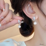 ピアス ハート可愛いピアス パール | shoppinggo | 詳細画像1 