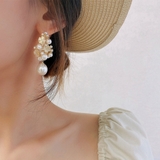 ピアス 揺れる パール レディース 人気アクセサリー キラキラ アシンメトリー | shoppinggo | 詳細画像8 