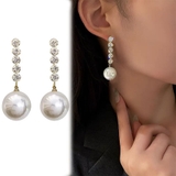 ホワイト | パールピアス 大ぶり 揺れる | shoppinggo