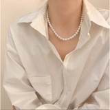 パールネックレス チョーカー フェイクパール ボリューム | shoppinggo | 詳細画像7 