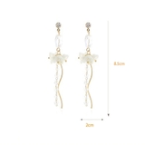 パールピアス 揺れるモチーフピアス 花 可愛い イヤリング 人気アクセサリー | shoppinggo | 詳細画像2