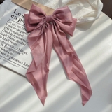 ピンク | リボンバレッタ 大きい リボンヘアアクセサリー | shoppinggo