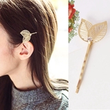 ゴールド | ヘアピン葉 1点入り キラキラヘアピン | shoppinggo