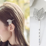 シルバー | ヘアピン葉 1点入り キラキラヘアピン | shoppinggo