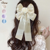 リボンバレッタ パールヘアクリップ ヘアアクセ | shoppinggo | 詳細画像1 