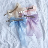 リボンバレッタ パールヘアクリップ ヘアアクセ | shoppinggo | 詳細画像5 