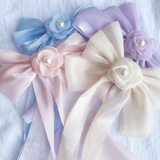 リボンバレッタ パールヘアクリップ ヘアアクセ | shoppinggo | 詳細画像6 