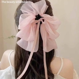 ピンク | リボンバレッタ ヘアアクセ ダブル | shoppinggo