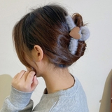 グレー | クリップ もこもこ ハート | shoppinggo