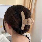 キャメル | クリップ もこもこ ハート | shoppinggo