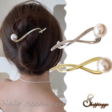 ヘア留め ヘアアクセサリー クロスヘアピン髪飾り 上品 パーティー飾り | shoppinggo | 詳細画像1