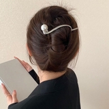シルバー | ヘア留め ヘアアクセサリー クロスヘアピン髪飾り 上品 パーティー飾り | shoppinggo