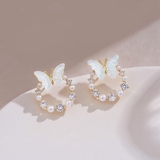 ホワイト | ピアス レディース 蝶 可愛い 人気アクセサリー | shoppinggo