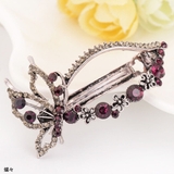 パープル＊蝶々 | バレッタ ヘアクリップ 髪飾り | shoppinggo