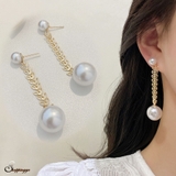 ロングパールピアス 揺れる | shoppinggo | 詳細画像1