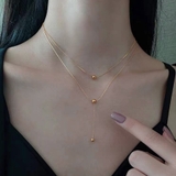 ゴールド | ネックレス 2連チェーン Y字 | shoppinggo